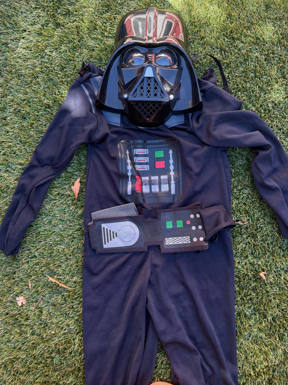 Kids Star Wars Darth Vader Black Rubies Costume Jumpsuit with Belt + Mask